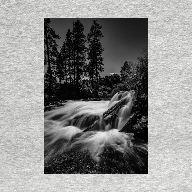 Waterfall in Black and White by JeffreySchwartz